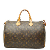 ルイ ヴィトン モノグラム スピーディ35 ハンドバッグ ボストンバッグ M41524 ブラウン PVC レザー レディース LOUIS VUITTON 【中古】