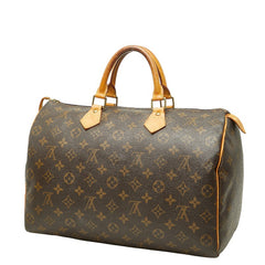 ルイ ヴィトン モノグラム スピーディ35 ハンドバッグ ボストンバッグ M41524 ブラウン PVC レザー レディース LOUIS VUITTON 【中古】