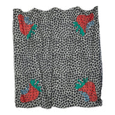 グッチ ドット柄 いちご スカーフ 大判 ブラック ホワイト マルチカラー レーヨン シルク レディース GUCCI 【中古】