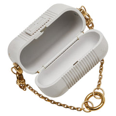 フェンディ AirPods Pro ケース イヤホンケース ホワイト ゴールド メッキ レディース FENDI 中古
