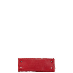シャネル マトラッセ ココマーク チェーン ショルダーバッグ ハンドバッグ レッド キャビアスキン レディース CHANEL 【中古】