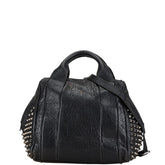 エム シー エム スタッズ ハンドバッグ ショルダーバッグ 2WAY ブラック レザー レディース MCM 【中古】