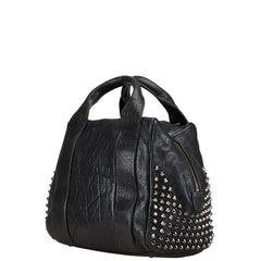 エム シー エム スタッズ ハンドバッグ ショルダーバッグ 2WAY ブラック レザー レディース MCM 【中古】