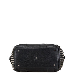 エム シー エム スタッズ ハンドバッグ ショルダーバッグ 2WAY ブラック レザー レディース MCM 【中古】