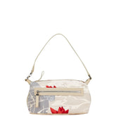 サルヴァトーレフェラガモ ガンチーニ 花 魚 ハンドバッグ ワンショルダーバッグ AU-21 3912 ホワイト ナイロン レザー レディース Salvatore Ferragamo 【中古】