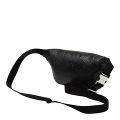 グッチ GGエンボス ボディバッグ ウエストバッグ 658582 ブラック レザー レディース GUCCI 【中古】