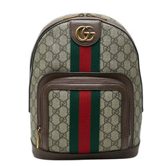 グッチ オフィディア GGスプリーム リュック バックパック 547965 ベージュ ブラウン PVC レザー レディース GUCCI 【中古】
