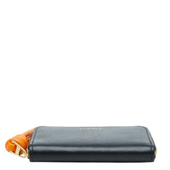 ロエベ コインケース 小銭入れ ブラック オレンジ レザー レディース LOEWE 【中古】