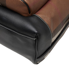 バーバリー ノバチェック リュック バックパック ブラウン系 PVC レザー レディース BURBERRY 【中古】