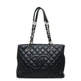 シャネル ココマーク GST グランドショッピングトート チェーン ショルダーバッグ ブラック キャビアスキン レディース CHANEL 【中古】