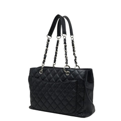 シャネル ココマーク GST グランドショッピングトート チェーン ショルダーバッグ ブラック キャビアスキン レディース CHANEL 【中古】