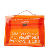 エルメス ビニールケリー トートバッグ オレンジ ゴールド金具 ビニール レディース HERMES 【中古】