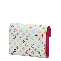 ルイ ヴィトン LV×TM モノグラム マルチカラー ポルトフォイユ ヴィクトリーヌ 二つ折り財布 M28387 ホワイト PVC レディース LOUIS VUITTON 【中古】