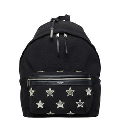 サンローラン シティ リュック バックパック 534968 ブラック キャンバス レザー レディース SAINT LAURENT 【中古】