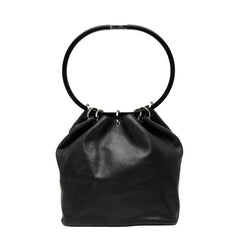 グッチ ヴィンテージ ハンドバッグ ショルダーバッグ 001 3750 ブラック レザー レディース GUCCI 【中古】