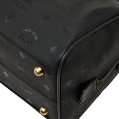 エム シー エム ヴィセトス ロゴグラム ハンバーグ ショルダーバッグ 2WAY ブラック ナイロン レザー レディース MCM 【中古】