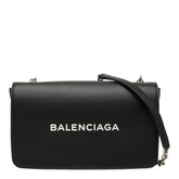 バレンシアガ エブリデイ チェーン ウォレット ショルダーバッグ 502027 ブラック レザー レディース BALENCIAGA 【中古】