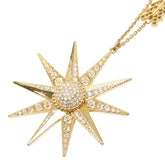 スワロフスキー LUCKY GODDESS STAR ラッキーグッドスター 幸運の女神 ローグ ネックレス ゴールド メッキ ラインストーン レディース SWAROVSKI 【中古】