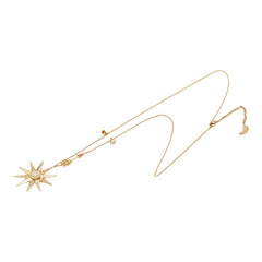 スワロフスキー LUCKY GODDESS STAR ラッキーグッドスター 幸運の女神 ローグ ネックレス ゴールド メッキ ラインストーン レディース SWAROVSKI 【中古】