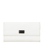 ブルガリ ミレリゲ 長財布 ホワイト レザー レディース BVLGARI 【中古】