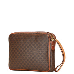 セリーヌ マカダム セカンドバッグ クラッチバッグ ブラウン PVC レザー メンズ CELINE 【中古】