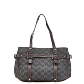 ロエベ アナグラム トートバッグ ブラウン PVC レザー レディース LOEWE 【中古】