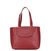 トッズ FLORIDA フロリダ ミディアム トートバッグ ショッピングバッグ レッド レザー レディース TOD’S 【中古】
