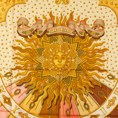 エルメス カレ90 GLORIA SOLI 栄光の日 スカーフ イエロー マルチカラー シルク レディース HERMES 【中古】