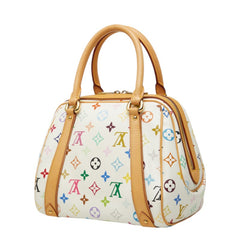 ルイ ヴィトン モノグラム マルチカラー プリシラ ハンドバッグ M40096 ブロン ホワイト PVC レザー レディース LOUIS VUITTON 【中古】