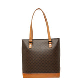 セリーヌ マカダム トートバッグ ショルダーバッグ CE00/12 ブラウン PVC レザー レディース CELINE 【中古】