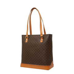 セリーヌ マカダム トートバッグ ショルダーバッグ CE00/12 ブラウン PVC レザー レディース CELINE 【中古】