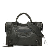 バレンシアガ ザ シティ ハンドバッグ ショルダーバッグ 2WAY 115748 グリーン系 レザー レディース BALENCIAGA 【中古】
