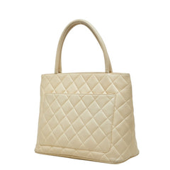 シャネル マトラッセ ココマーク 復刻トート トートバッグ ハンドバッグ アイボリー ホワイト キャビアスキン レディース CHANEL 【中古】