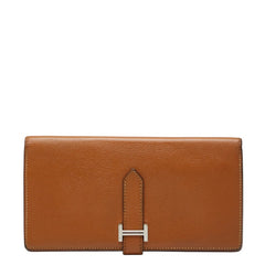 エルメス ベアン クラシック ウォレット 長財布 ブラウン ヴォーエプソン レディース HERMES 【中古】