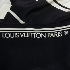 ルイ ヴィトン 1988 モントレ ガエ アウレンティ 時計柄 スカーフ ブラック マルチカラー シルク レディース LOUIS VUITTON 中古