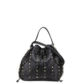 ジミーチュウ BON BON BUCKET S スタッズ ショルダーバッグ ハンドバッグ 2WAY ブラック レザー レディース JIMMY CHOO 【中古】