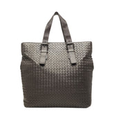 ボッテガヴェネタ イントレチャート トートバッグ ダークブラウン レザー レディース BOTTEGAVENETA 中古