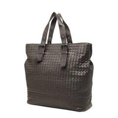 ボッテガヴェネタ イントレチャート トートバッグ ダークブラウン レザー レディース BOTTEGAVENETA 中古