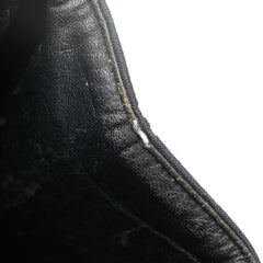 シャネル ココマーク チョコバー チェーン トートバッグ ブラック キャンバス レザー レディース CHANEL 【中古】