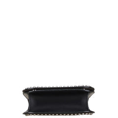 ジミーチュウ ヴァレンヌ スタッズ 斜め掛け ショルダーバッグ クロスボディバッグ ブラック レザー レディース JIMMY CHOO 【中古】