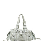 クロエ シルベラード ショルダーバッグ ハンドバッグ パイソン 6ESA51-50 グレー レザー レディース Chloe 中古