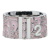 ディオール トロッター リング 指輪 #6 シルバー ピンク メタル レディース Dior 中古