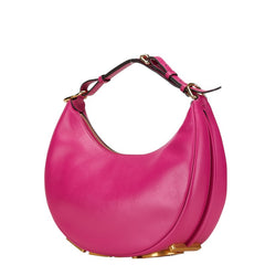 フェンディ フェンディグラフィ スモール ハンドバッグ ホーボーバッグ 8BR798 ピンク レザー レディース FENDI 【中古】