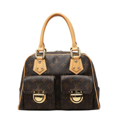 ルイ ヴィトン モノグラム マンハッタンPM ハンドバッグ M40026 ブラウン PVC レザー レディース LOUIS VUITTON 中古