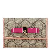 グッチ GGスプリーム キーケース 6連 388682 ベージュ ピンク PVC エナメル レディース GUCCI 【中古】