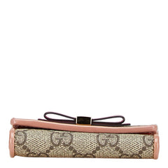 グッチ GGスプリーム キーケース 6連 388682 ベージュ ピンク PVC エナメル レディース GUCCI 【中古】