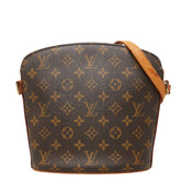 ルイ ヴィトン モノグラム ドルーオ 斜め掛け ショルダーバッグ M51290 ブラウン PVC レザー レディース LOUIS VUITTON 中古