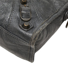 バレンシアガ クラシック ミニシティ ハンドバッグ ショルダーバッグ 2WAY 300295 グレー レザー レディース BALENCIAGA 中古