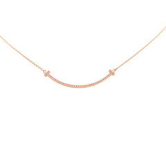 ティファニー Tスマイル ネックレス K18PG ピンクゴールド レディース TIFFANY&Co. 【中古】