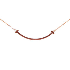 ティファニー Tスマイル ネックレス K18PG ピンクゴールド レディース TIFFANY&Co. 【中古】